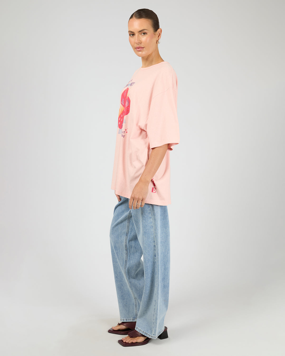 Snake Eyes Oversized Tee Light Pink