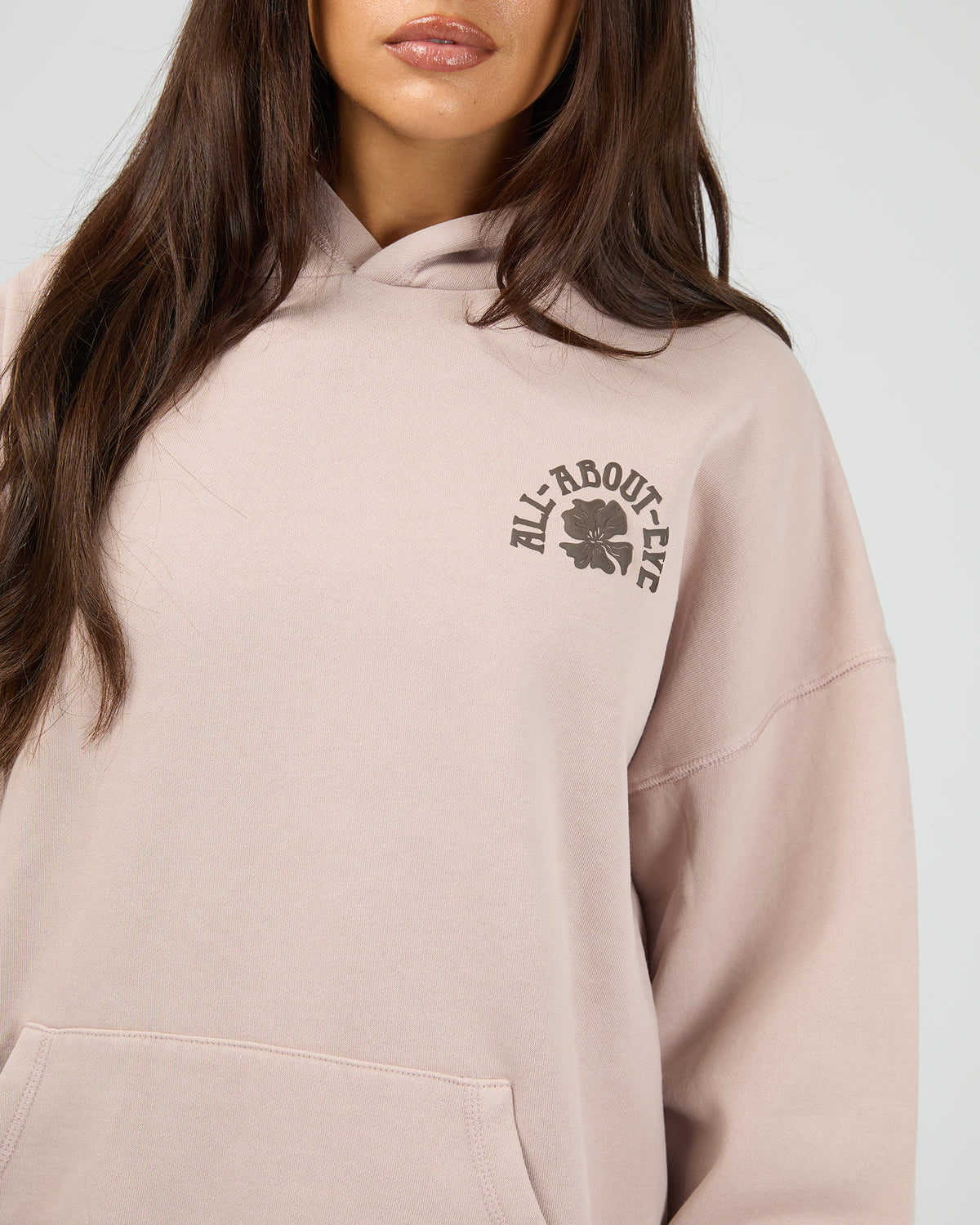 Flower Co Relaxed Hoodie Fawn