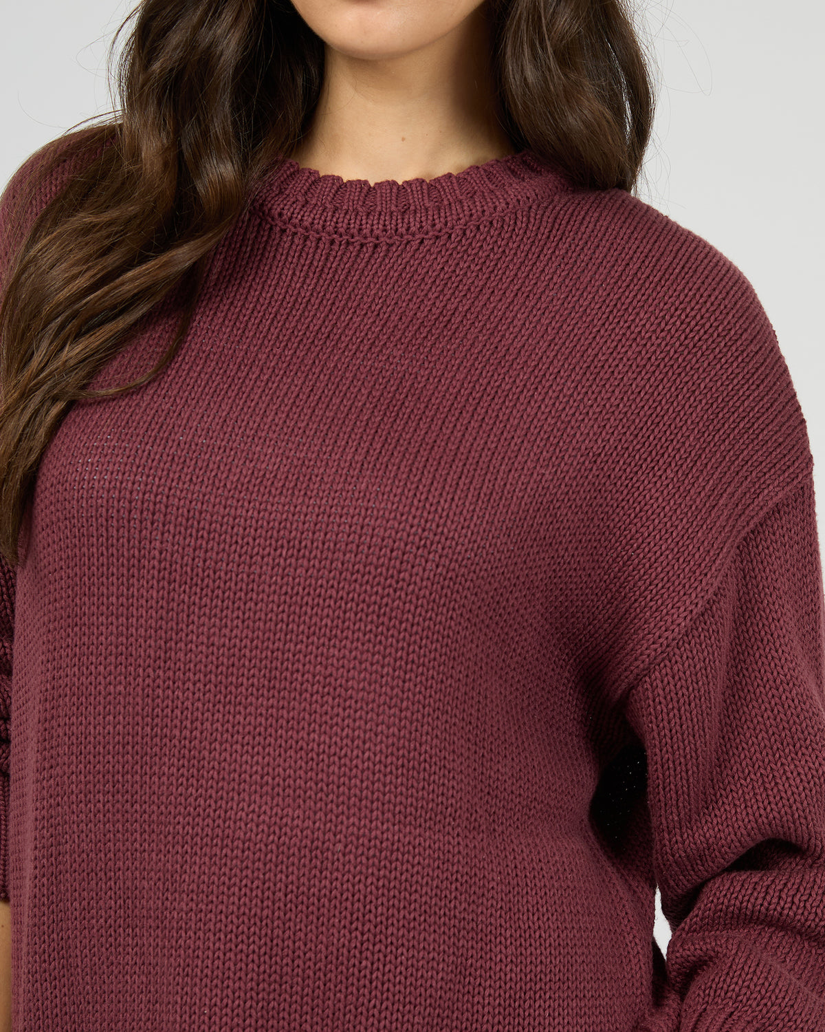 Cosy Oversized Knit Burgundy