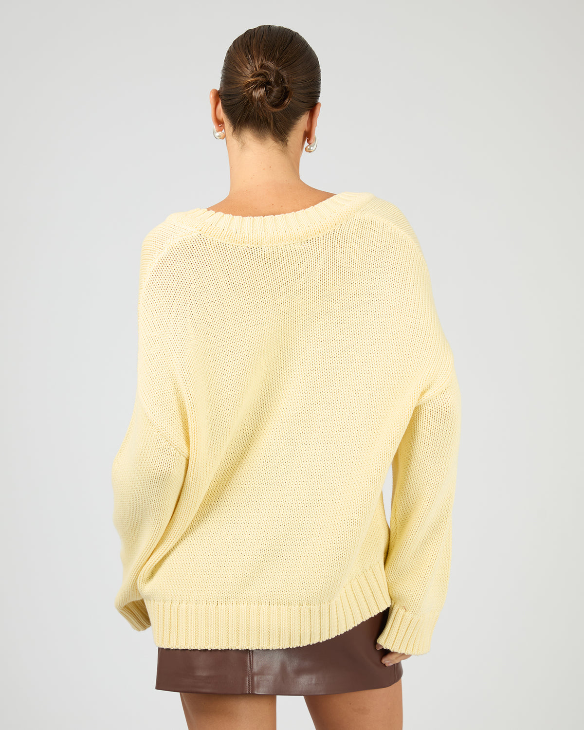 Cosy V Neck Knit Yellow