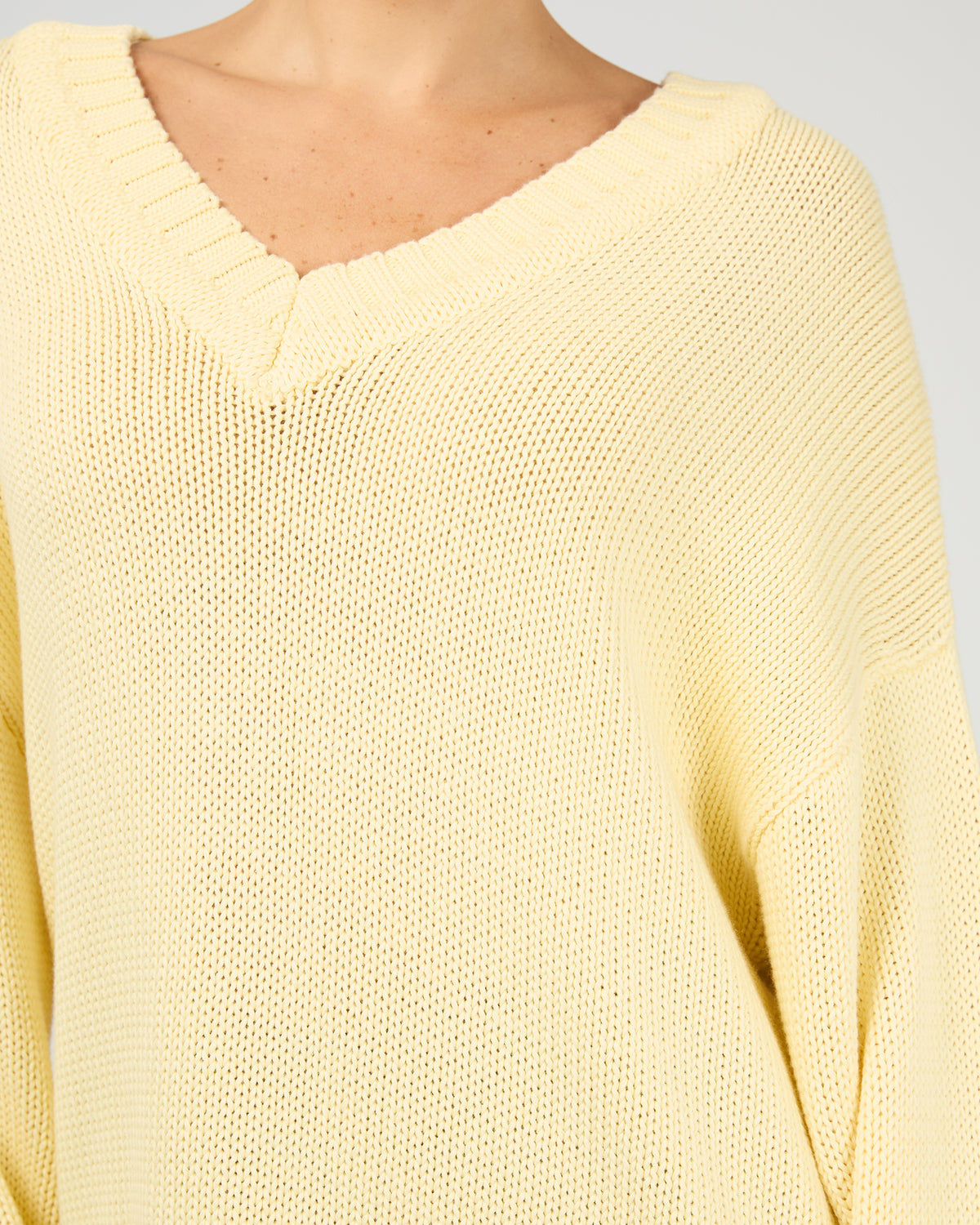 Cosy V Neck Knit Yellow