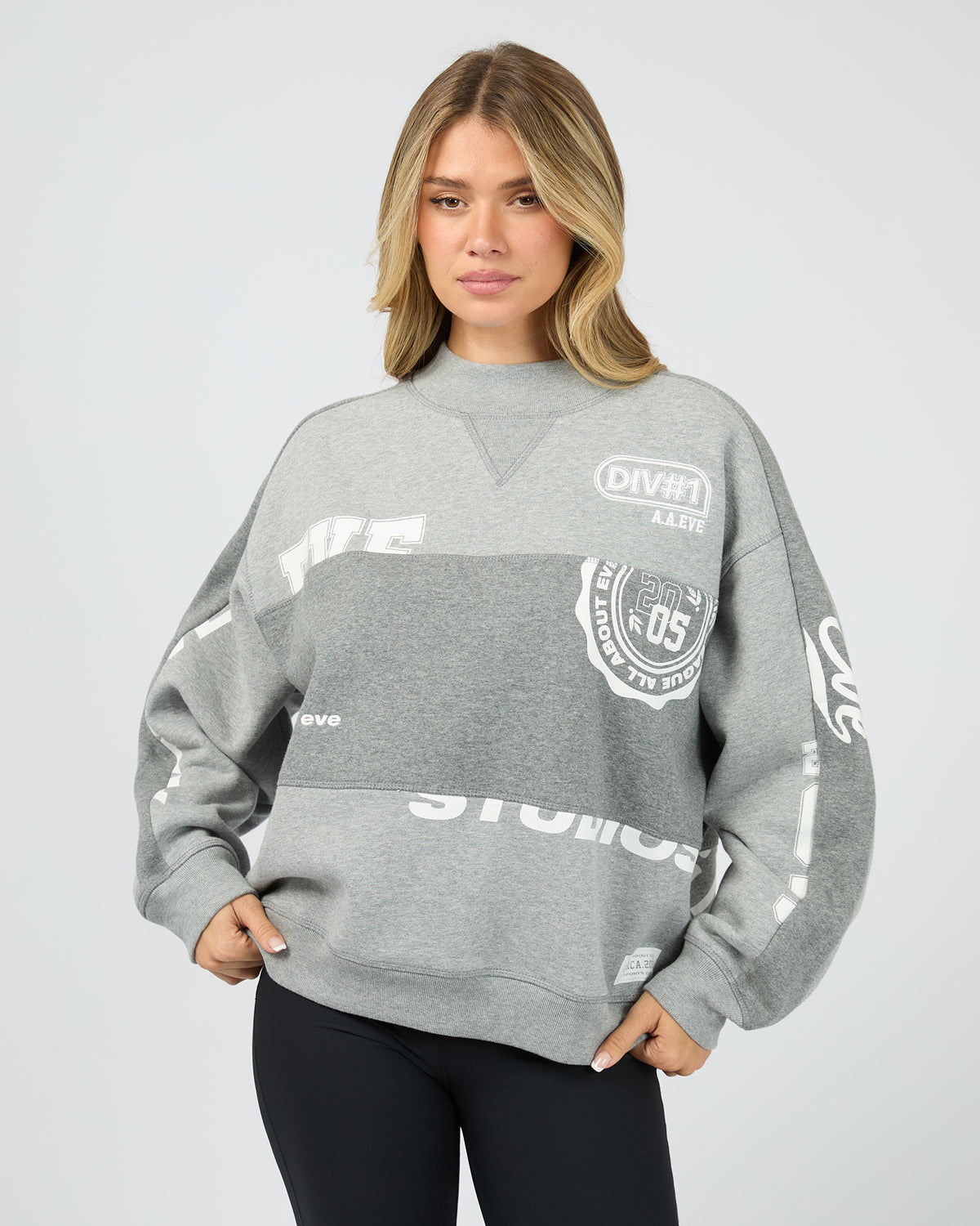 Kyoto Vintage Panel Crew Grey Marle