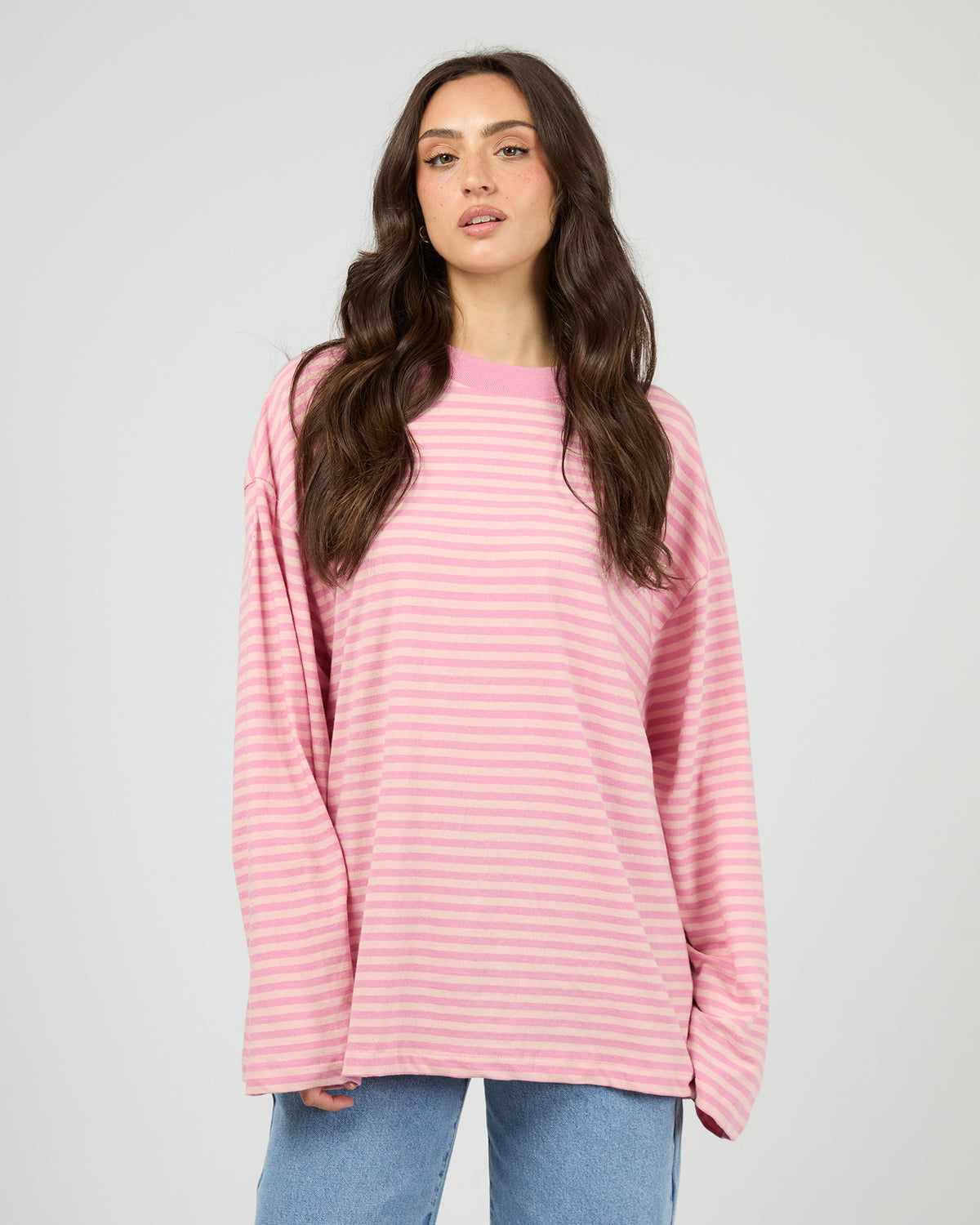 Paloma Long Sleeve Stripe Tee Pink