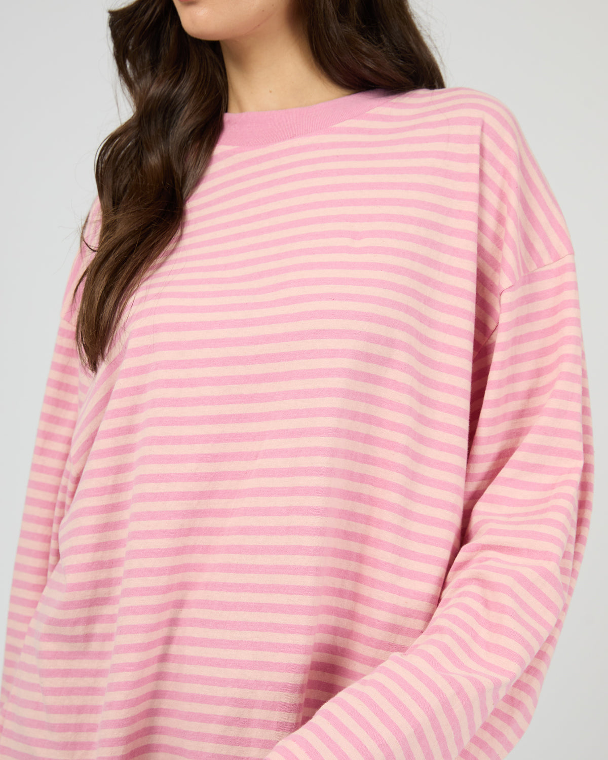 Paloma Long Sleeve Stripe Tee Pink