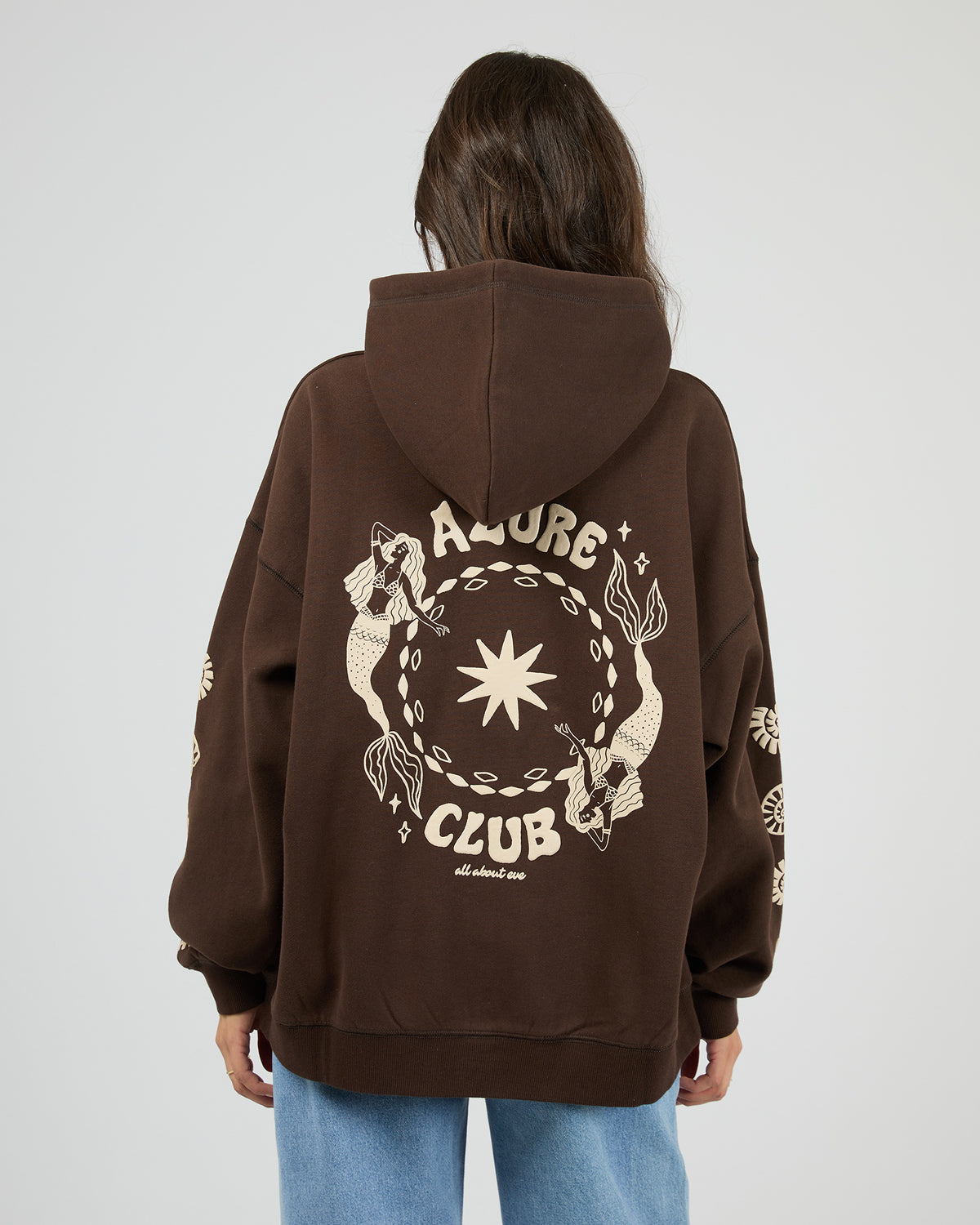Azure Club Relaxed Hoodie Brown