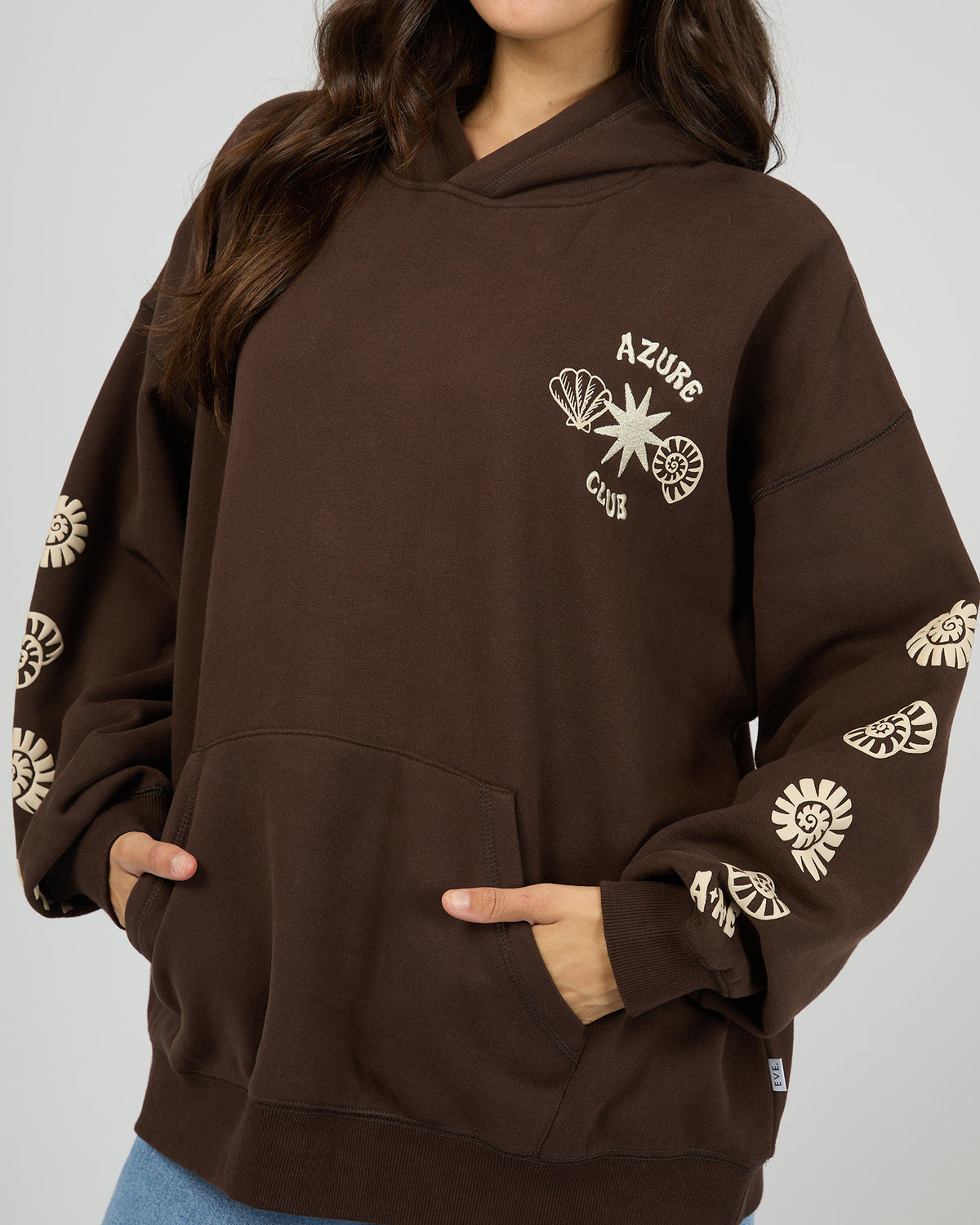 Azure Club Relaxed Hoodie Brown