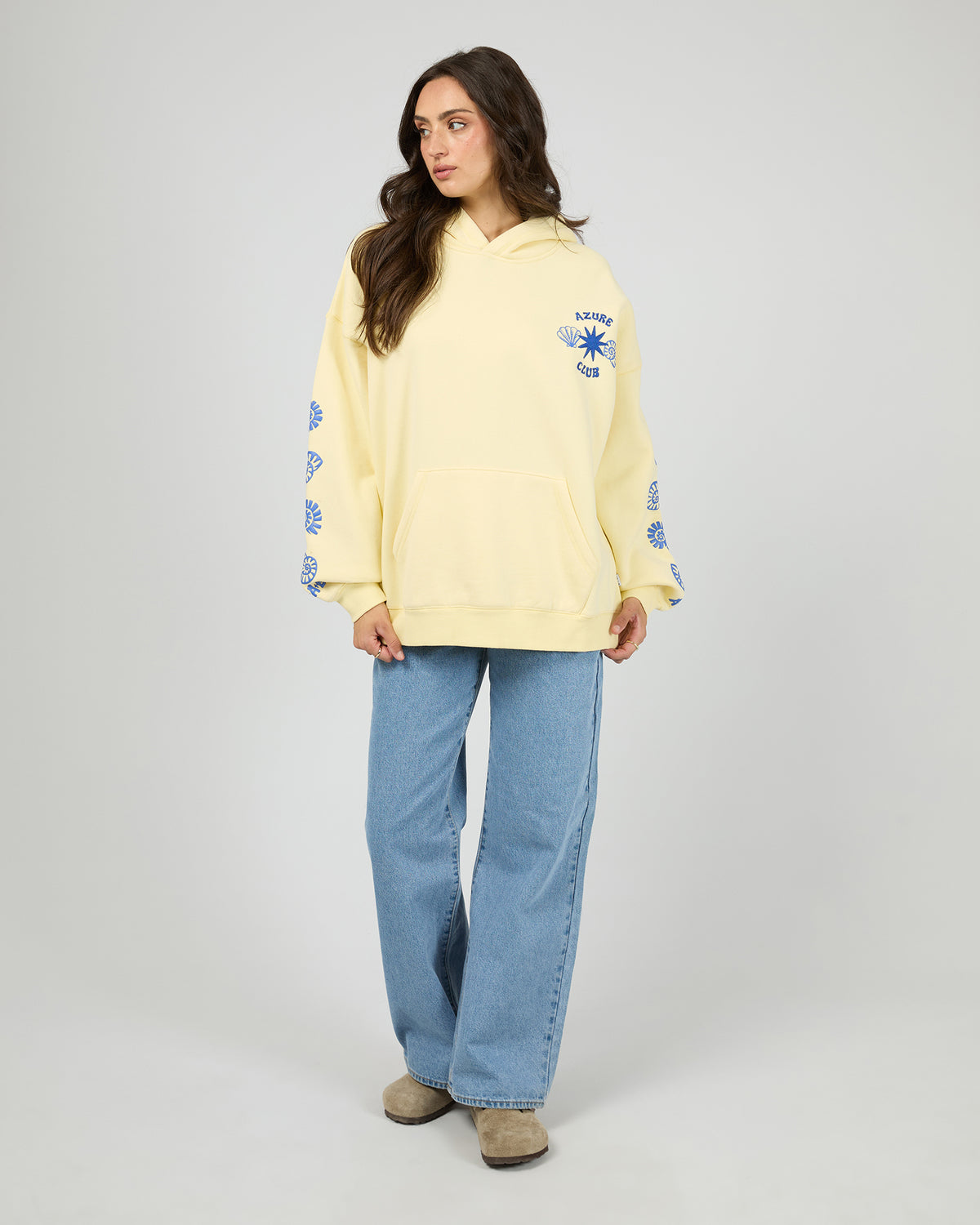 Azure Club Relaxed Hoodie Yellow