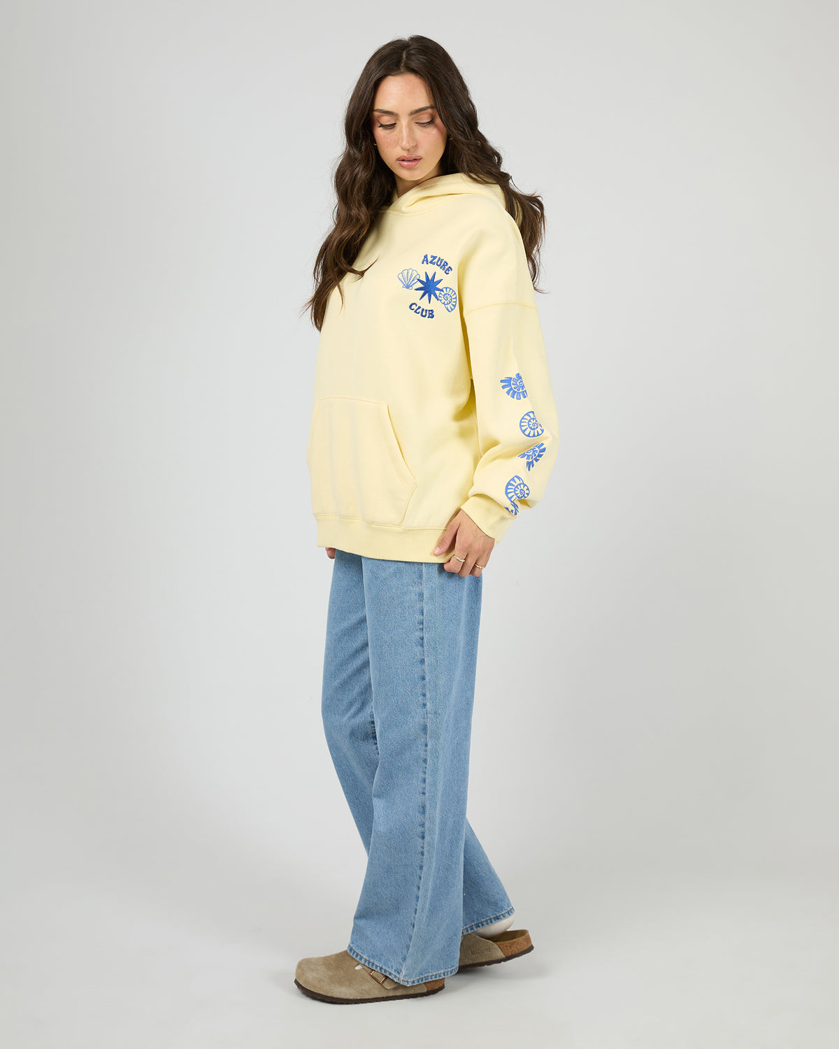 Azure Club Relaxed Hoodie Yellow