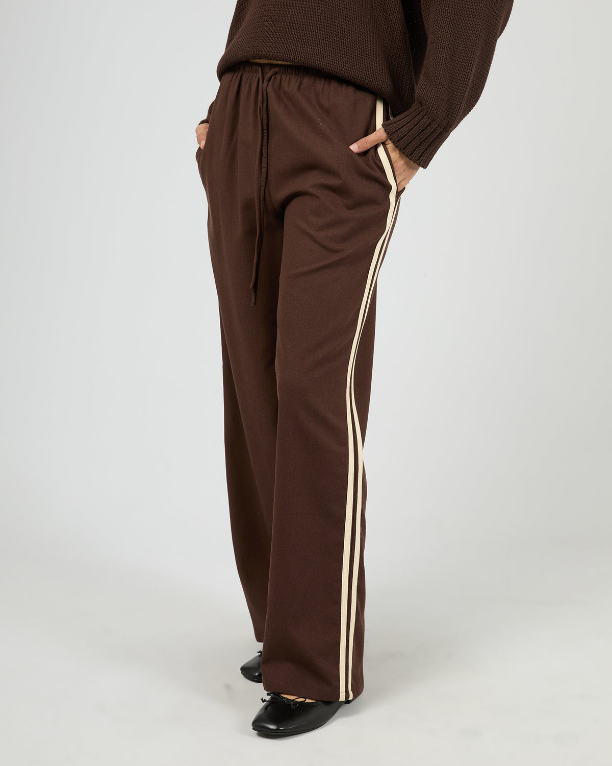 West Coast Stripe Pant Brown