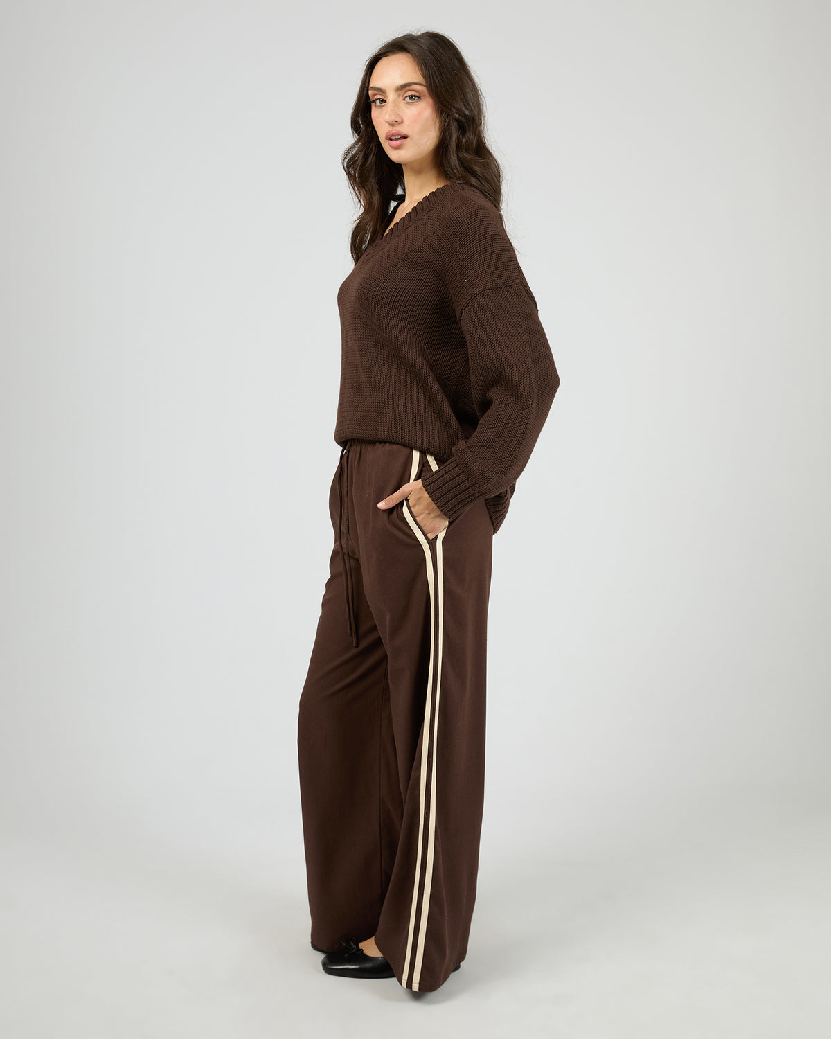 West Coast Stripe Pant Brown