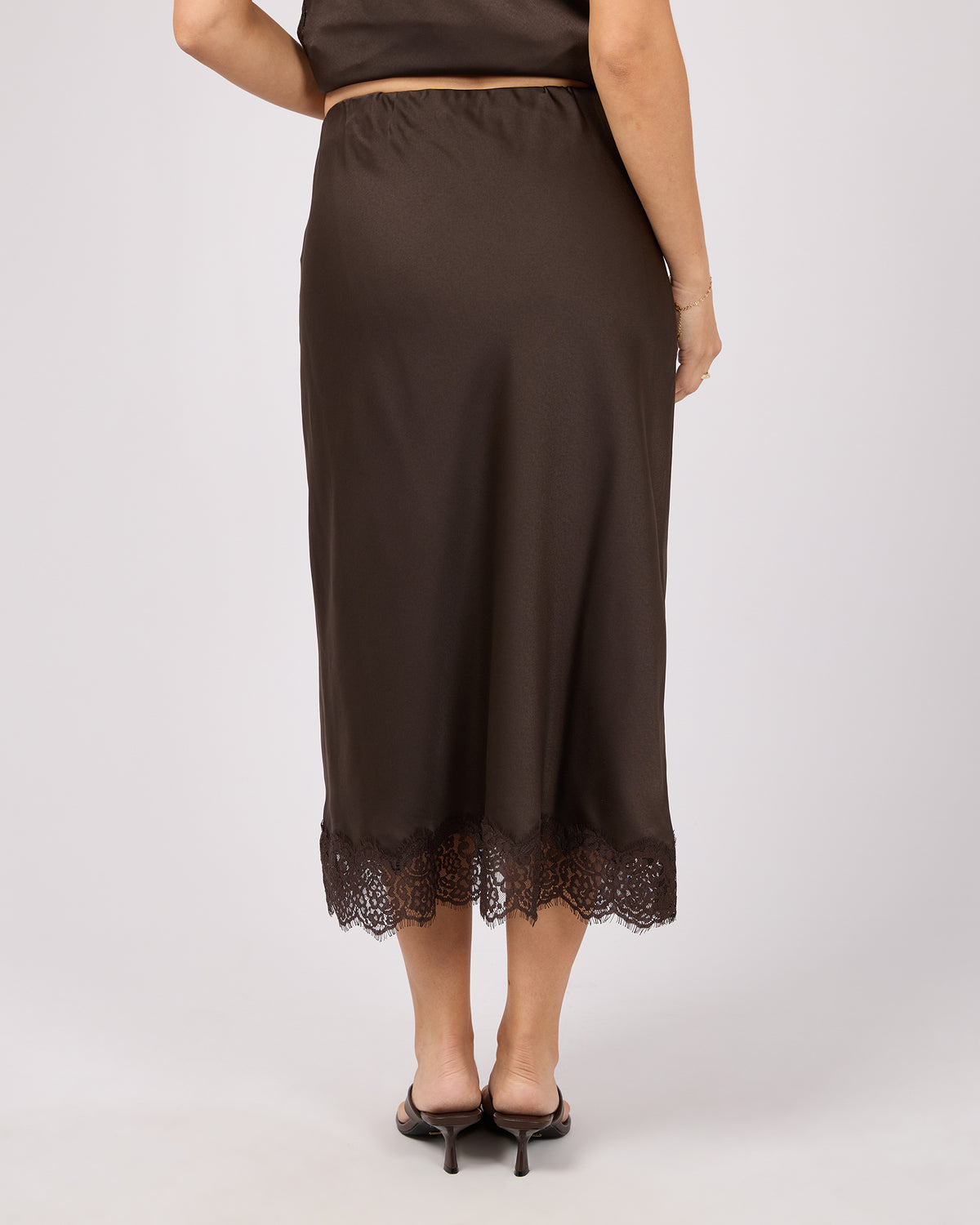 Hava Lace Skirt Coffee