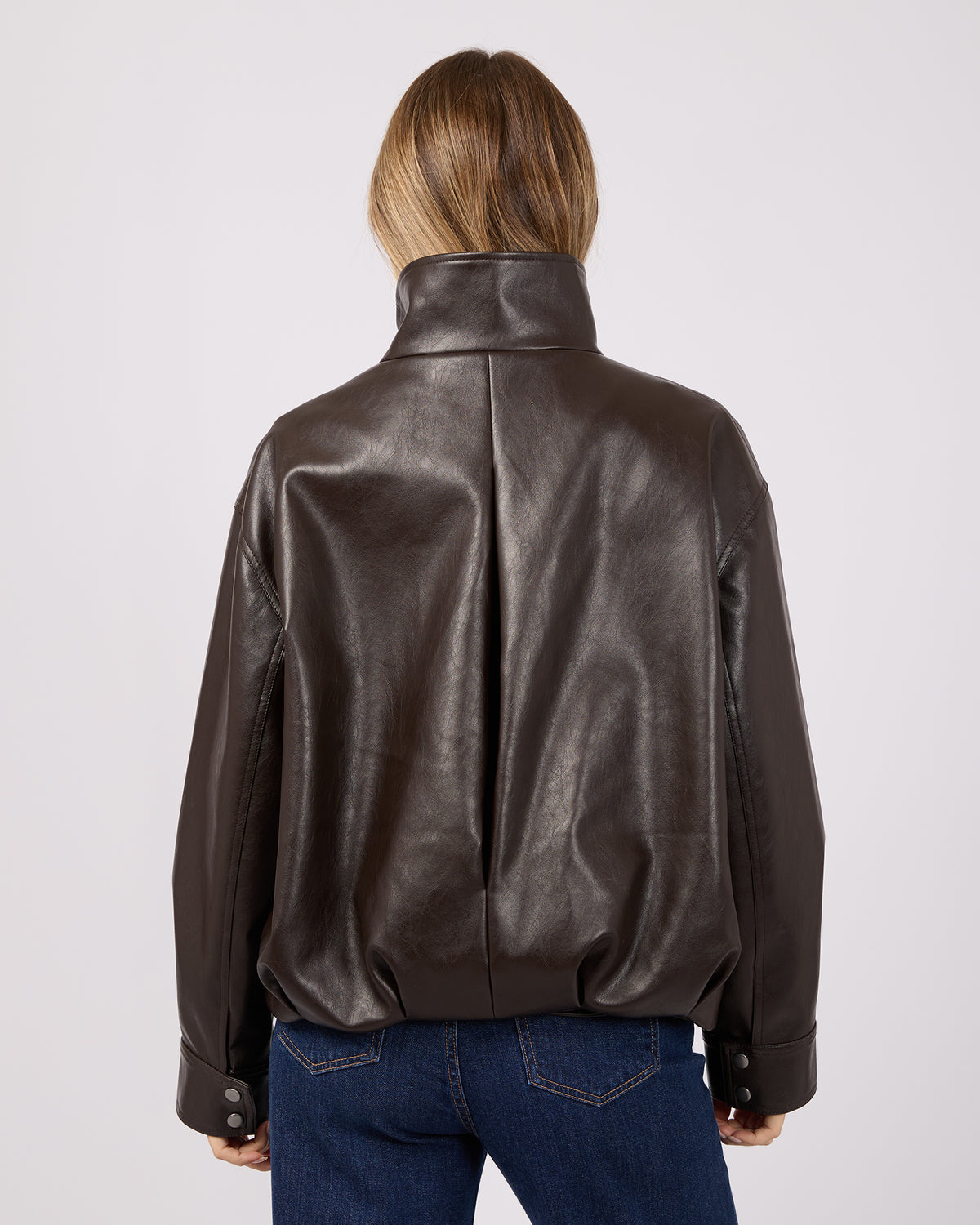 Jaynee Funnel Neck Jacket Chocolate