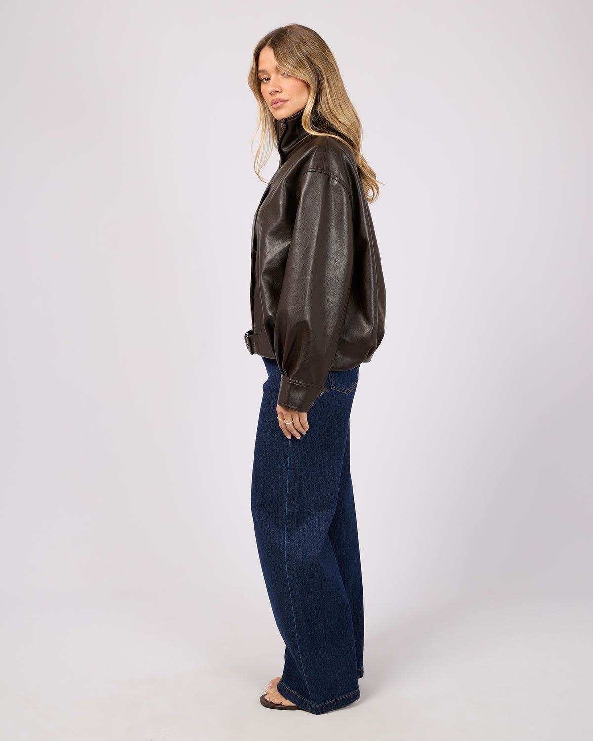 Jaynee Funnel Neck Jacket Chocolate