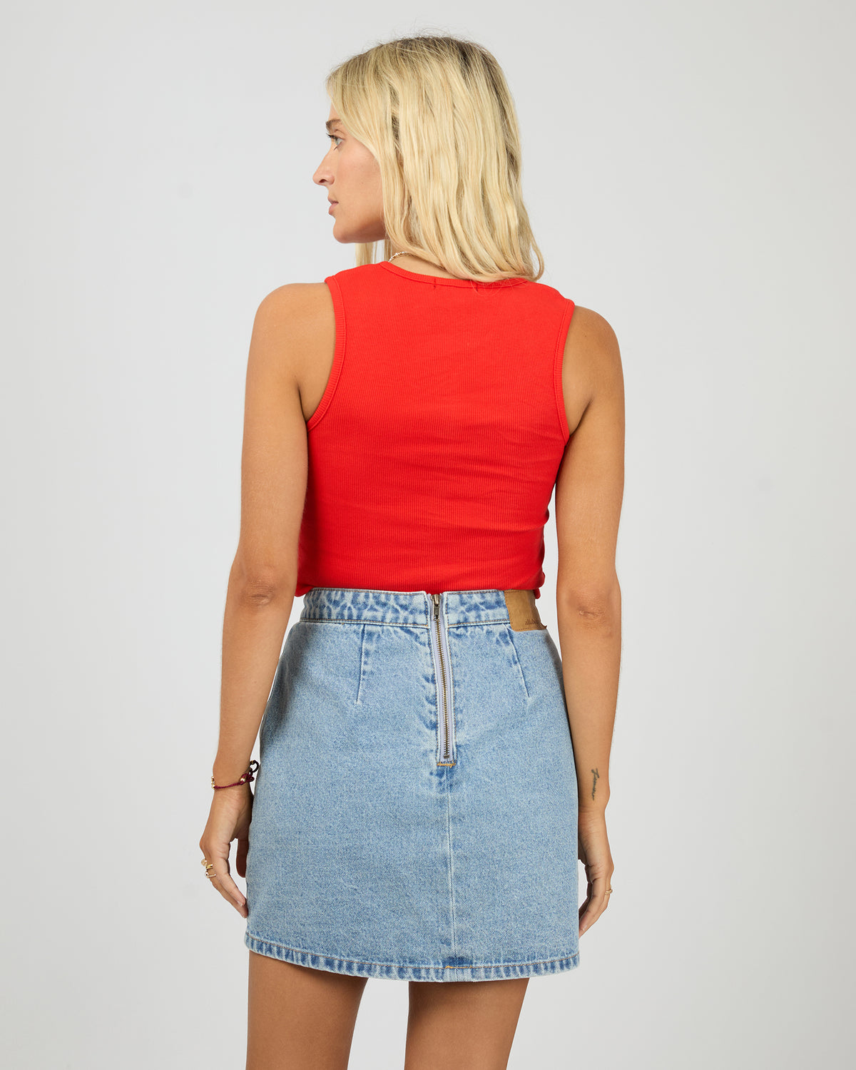 Willow Rib Tank Red
