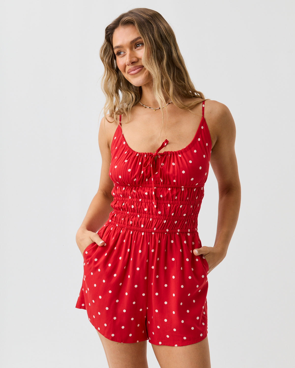Rumi Playsuit Red