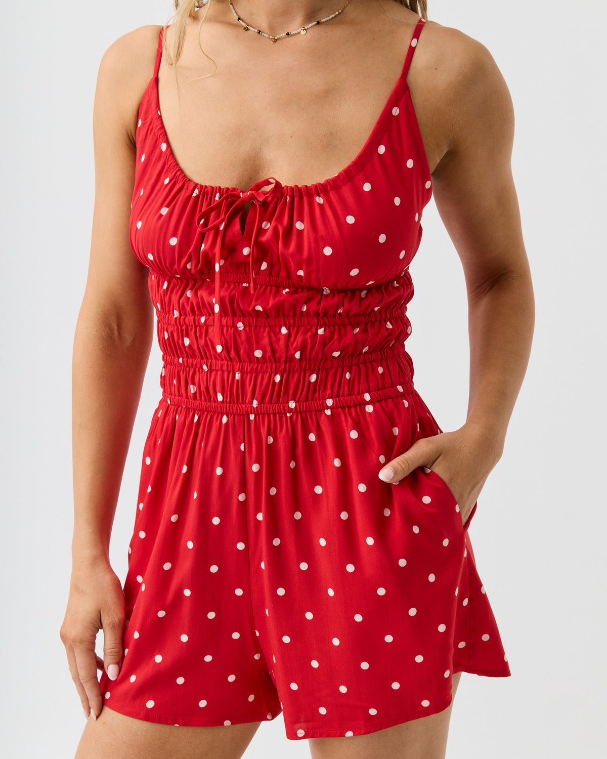 Rumi Playsuit Red