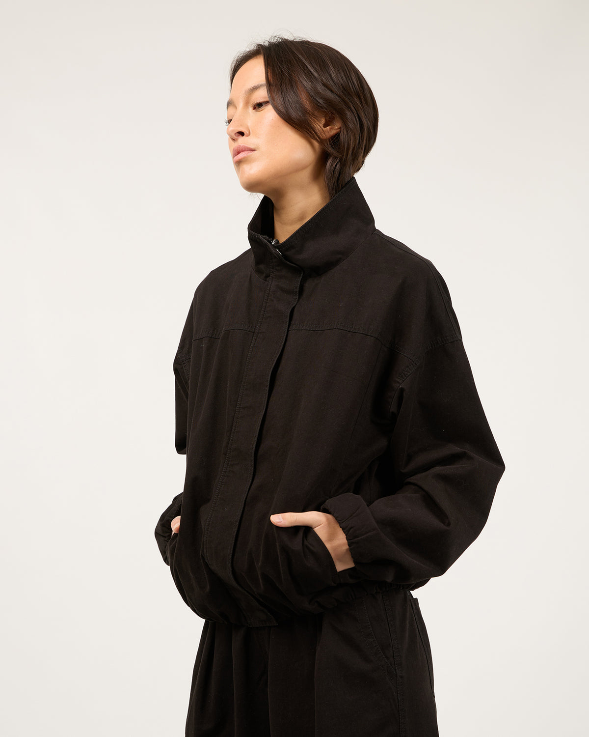 Margo Funnel Neck Jacket Black