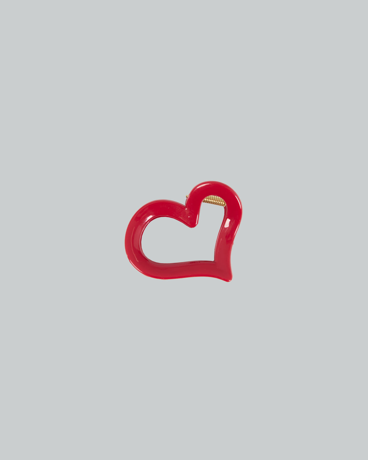 Heart Hair Clip Red