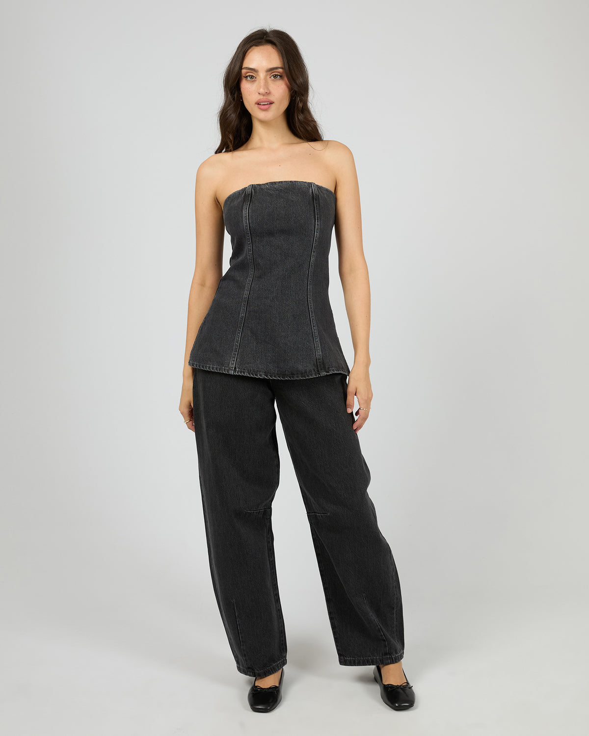 Rio Strapless Top Coal