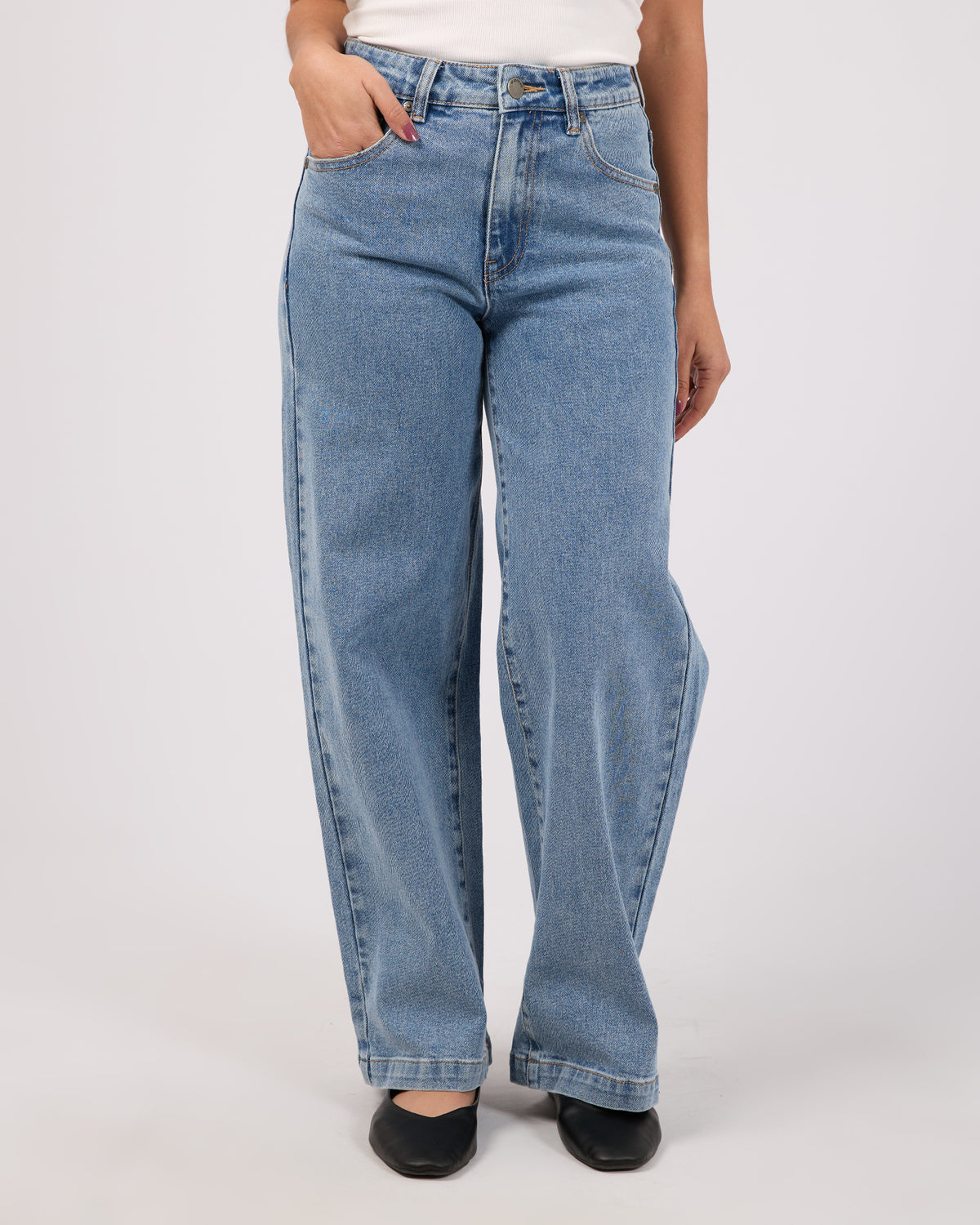 Jacqui Wide Leg Petite Light Blue