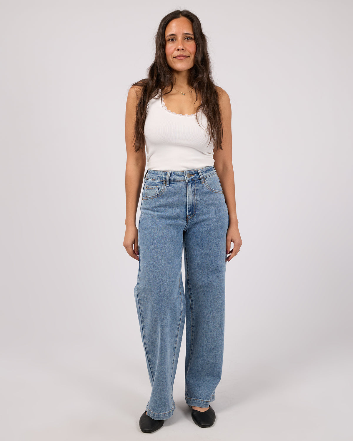 Jacqui Wide Leg Petite Light Blue