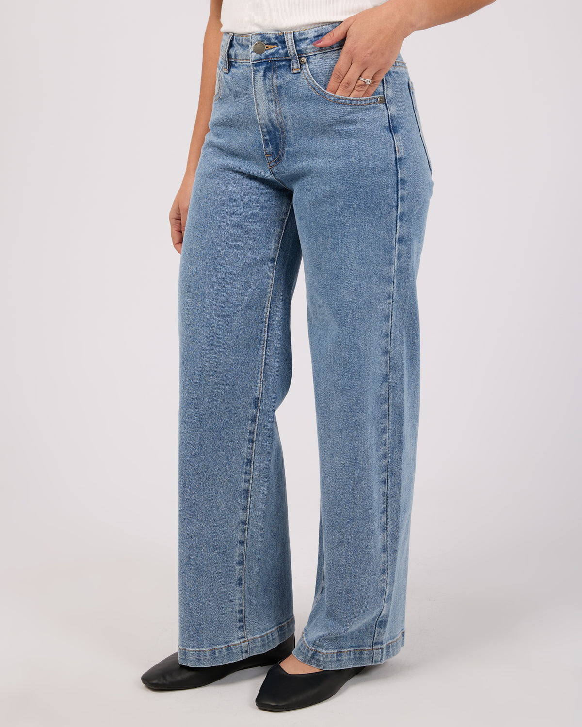 Jacqui Wide Leg Petite Light Blue