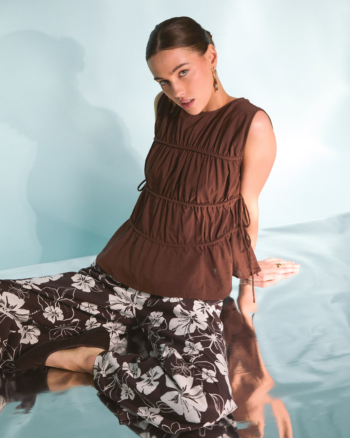 Lou Lou Tie Top Brown