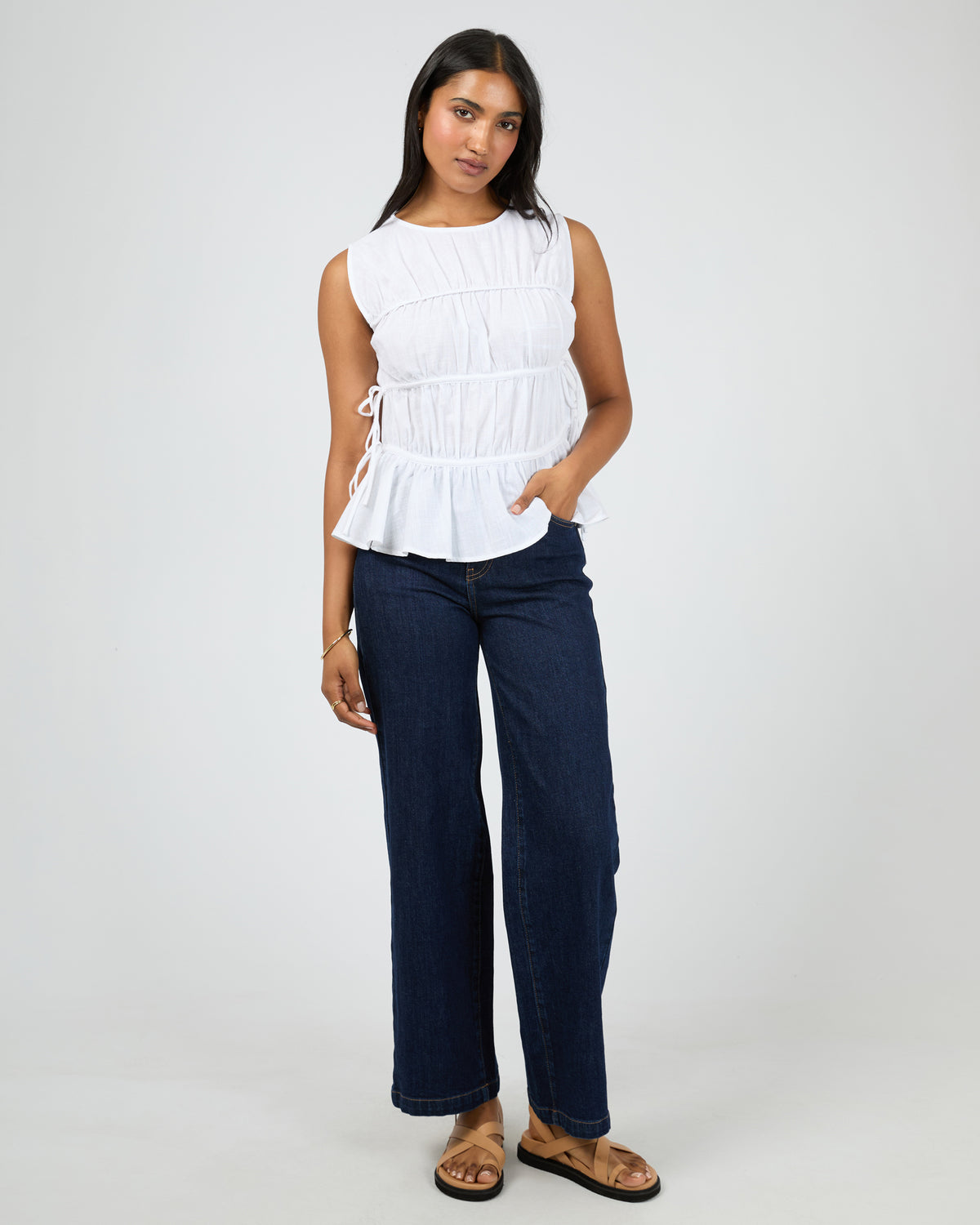 Lou Lou Tie Top White