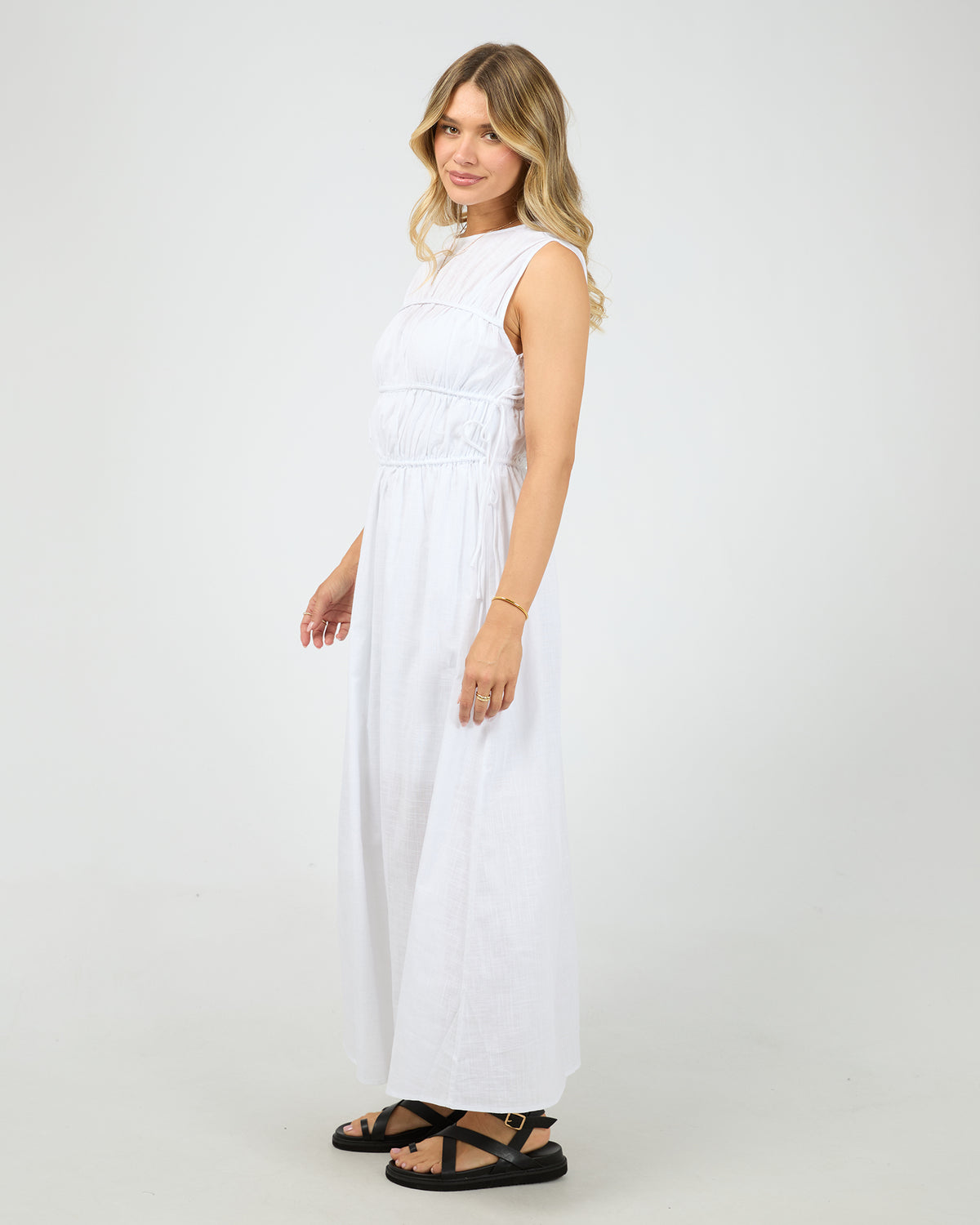 Lou Lou Tie Maxi Dress White