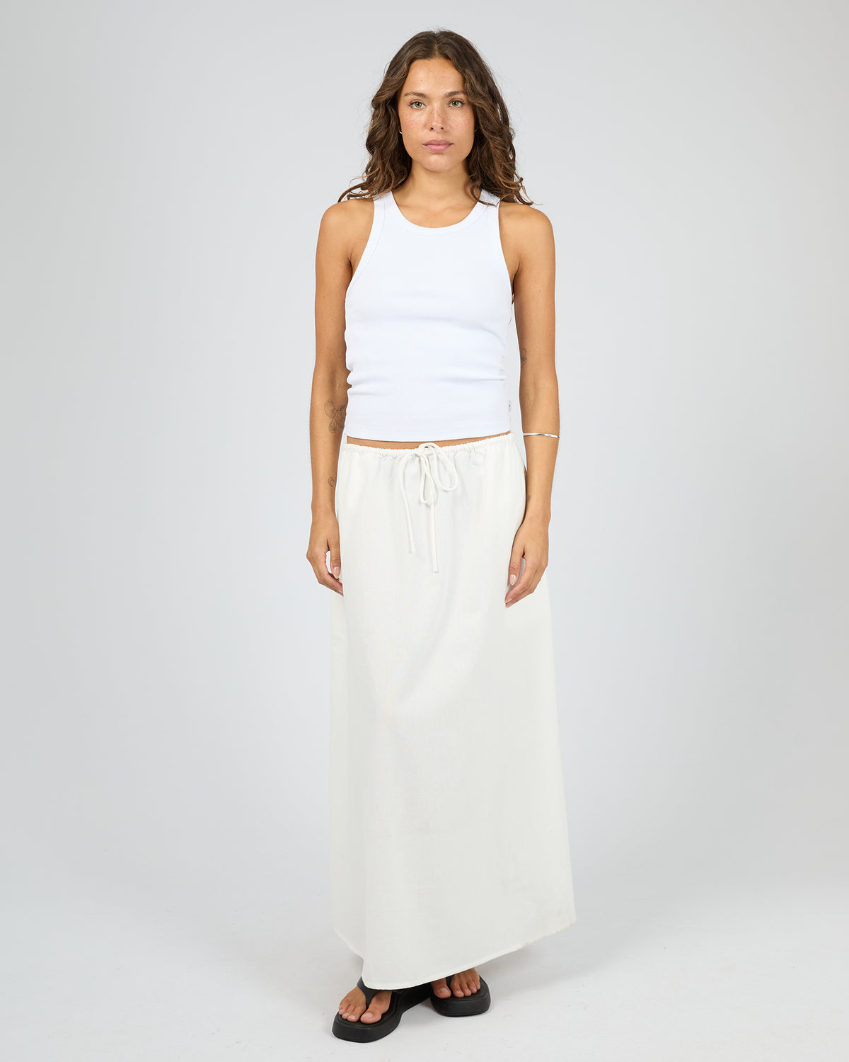 Aae Timeless Maxi Skirt White