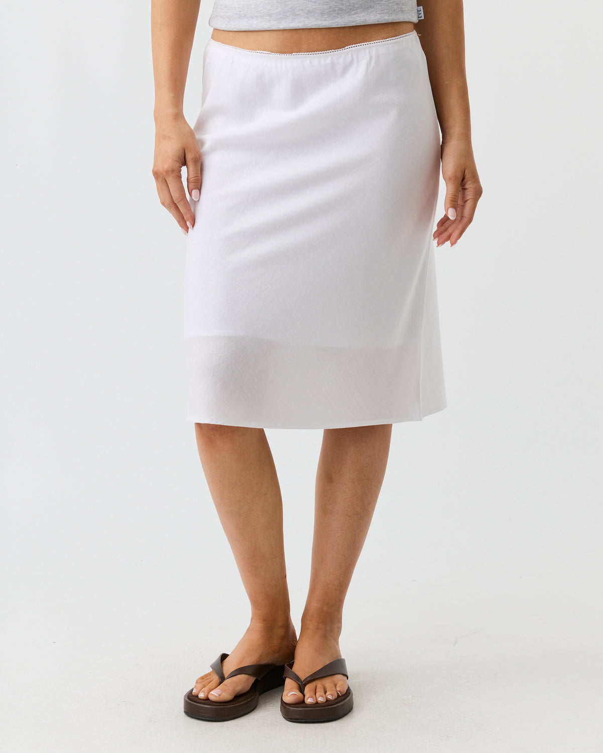 Rhody Midi Skirt Vintage White