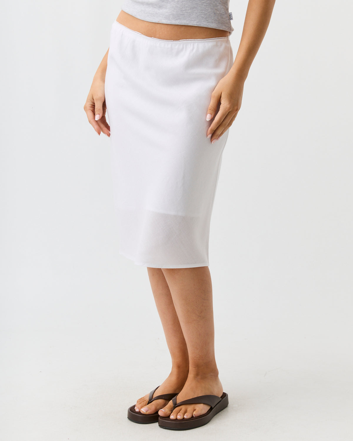 Rhody Midi Skirt Vintage White