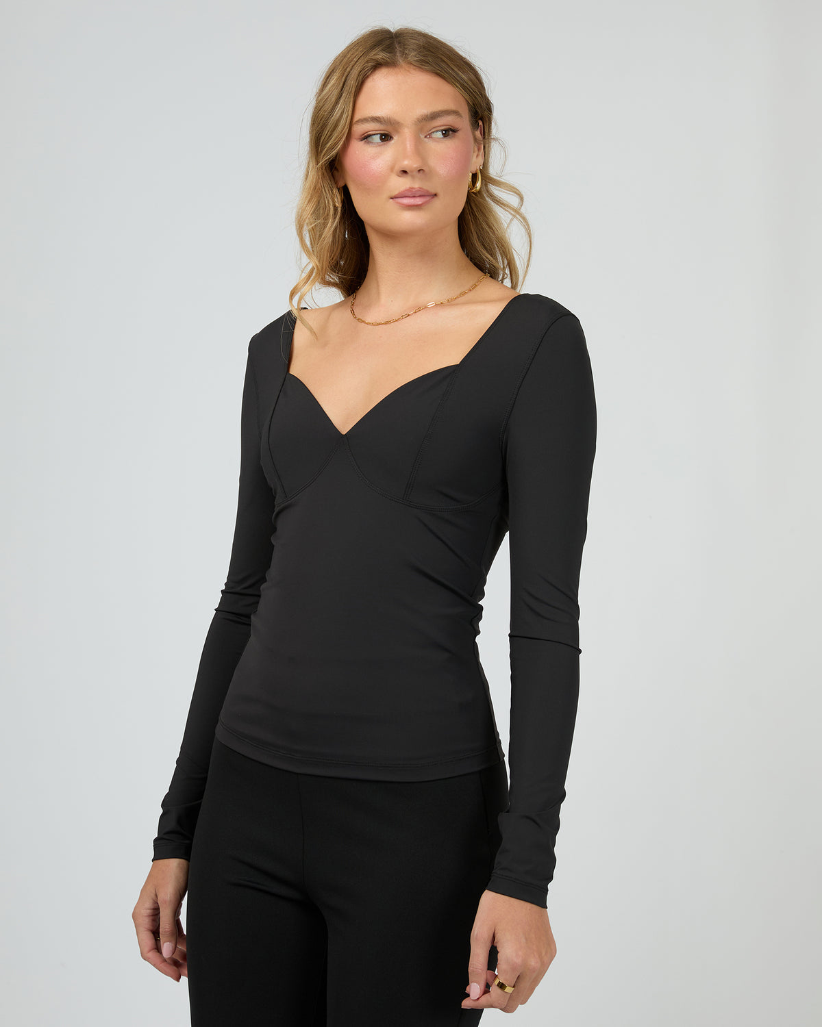 Hattie Long Sleeve Top Black