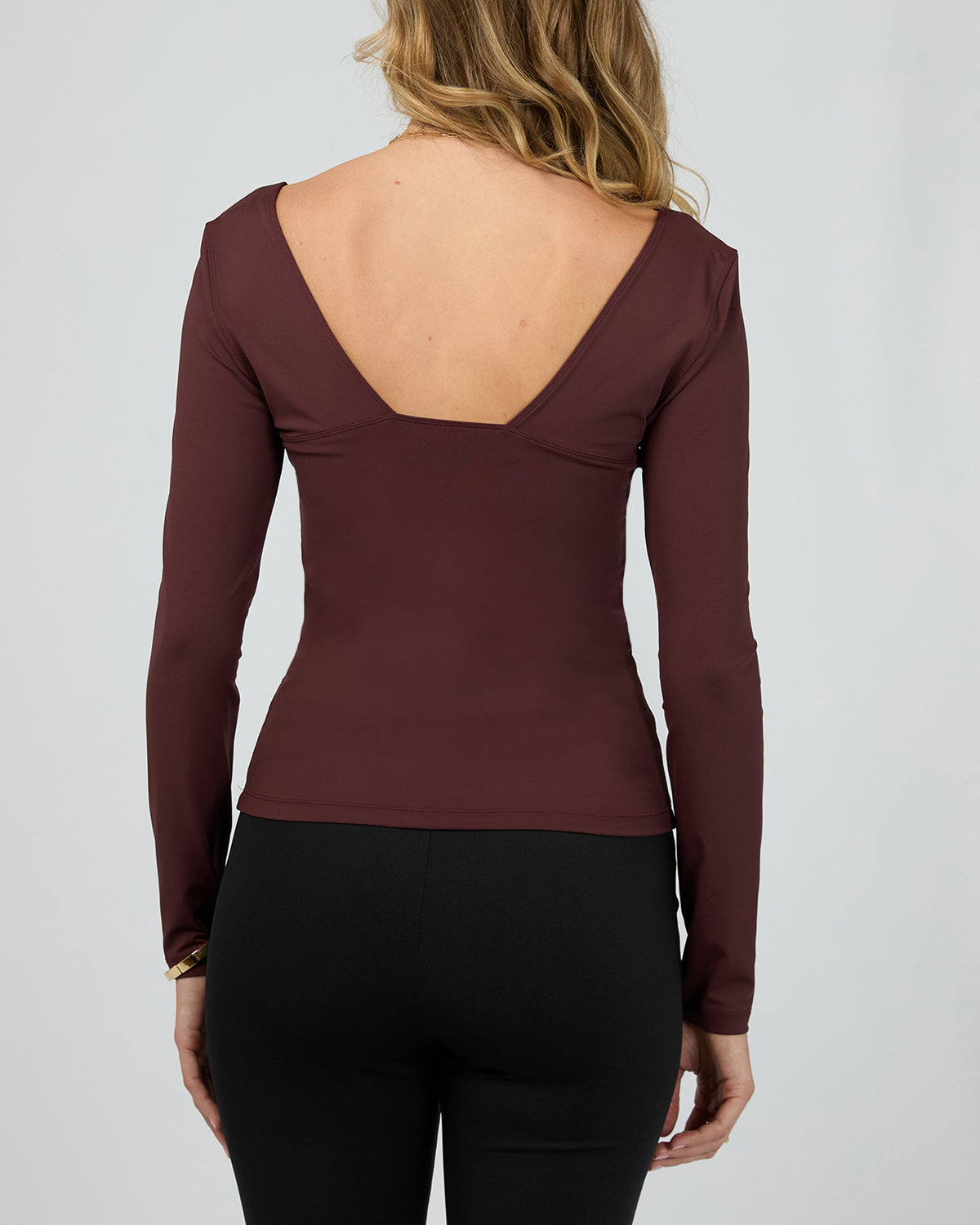 Hattie Long Sleeve Top Burgandy