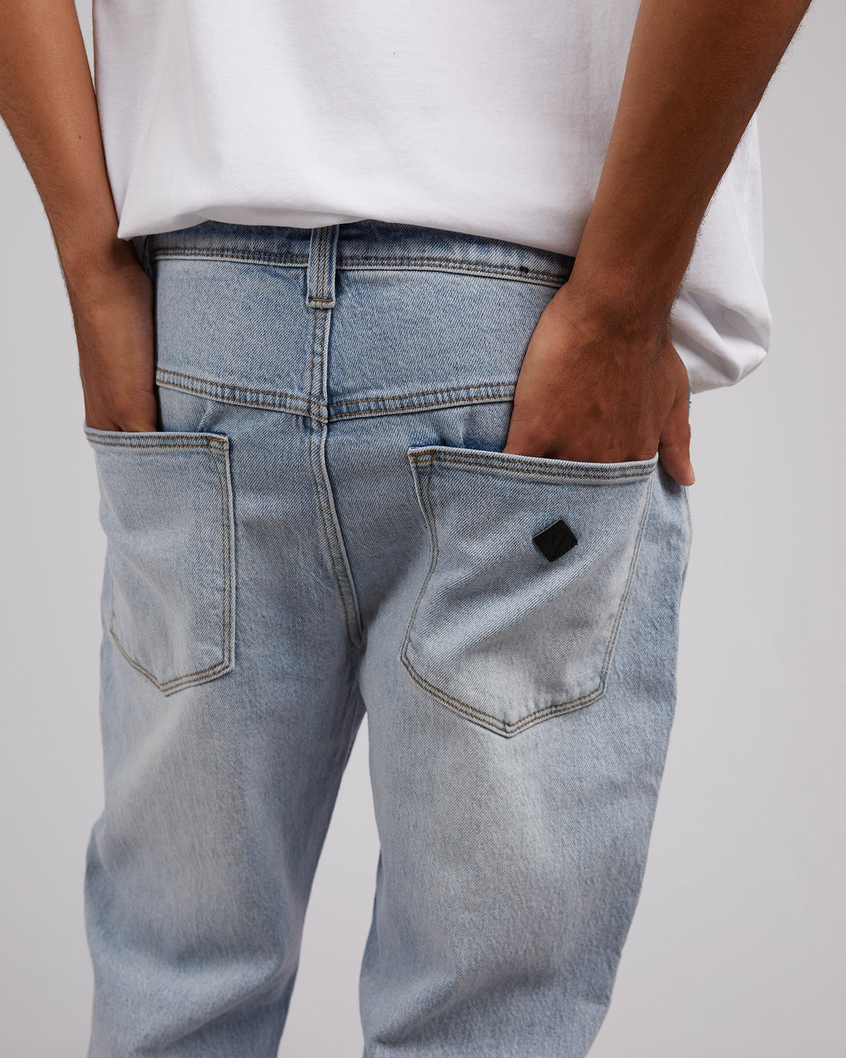 A Brand-A Dropped Slim Jean Peril Blue-Edge Clothing