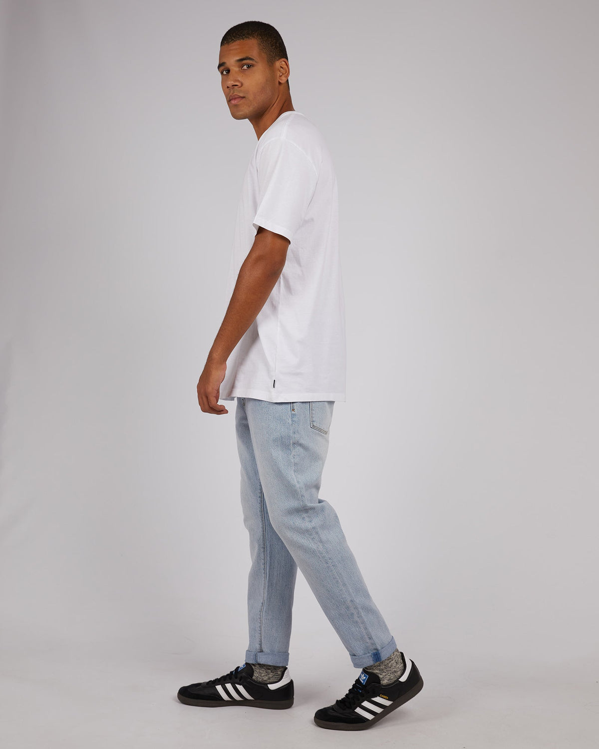 A Brand-A Dropped Slim Jean Peril Blue-Edge Clothing