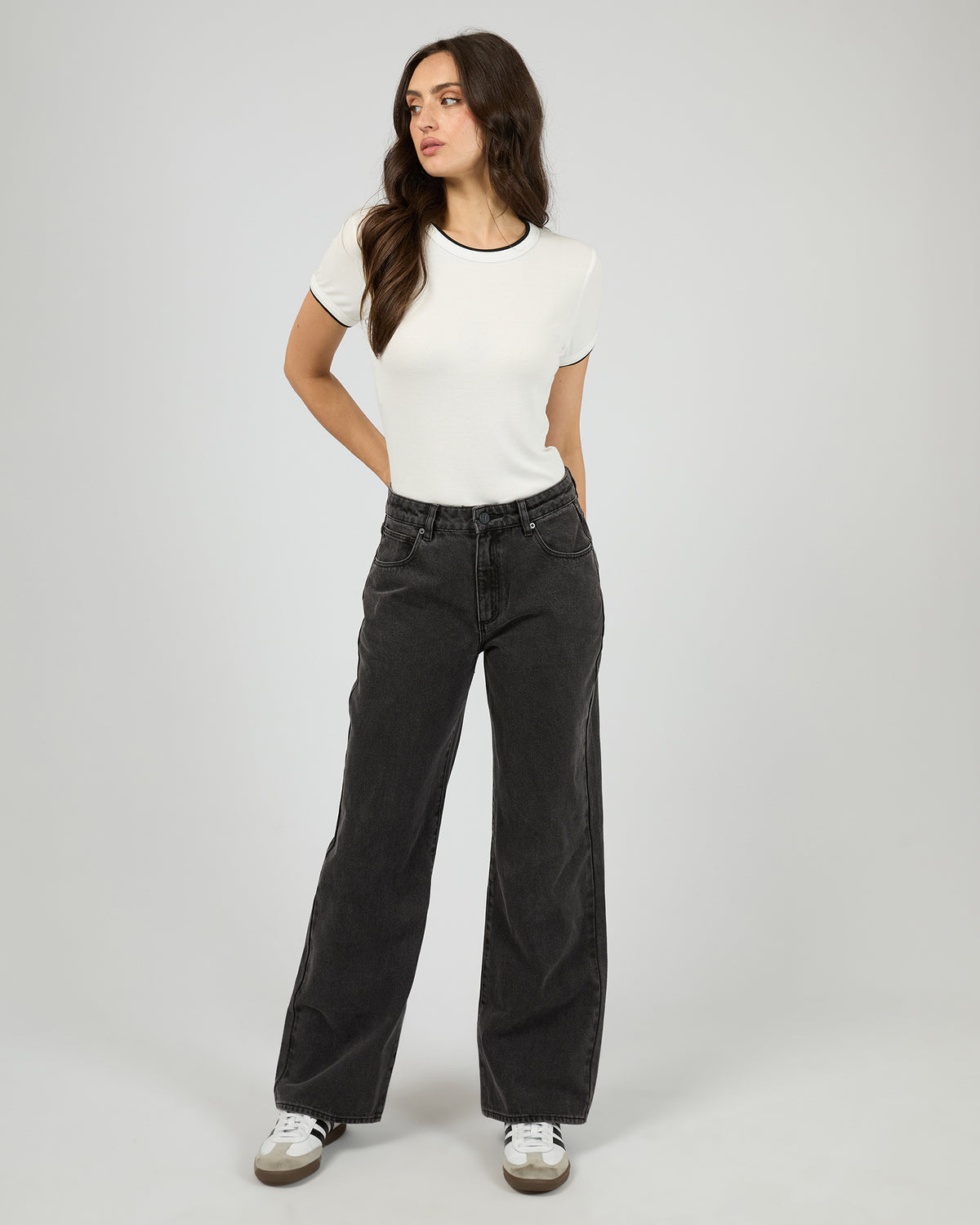 95 Baggy Petite Heide Washed Black