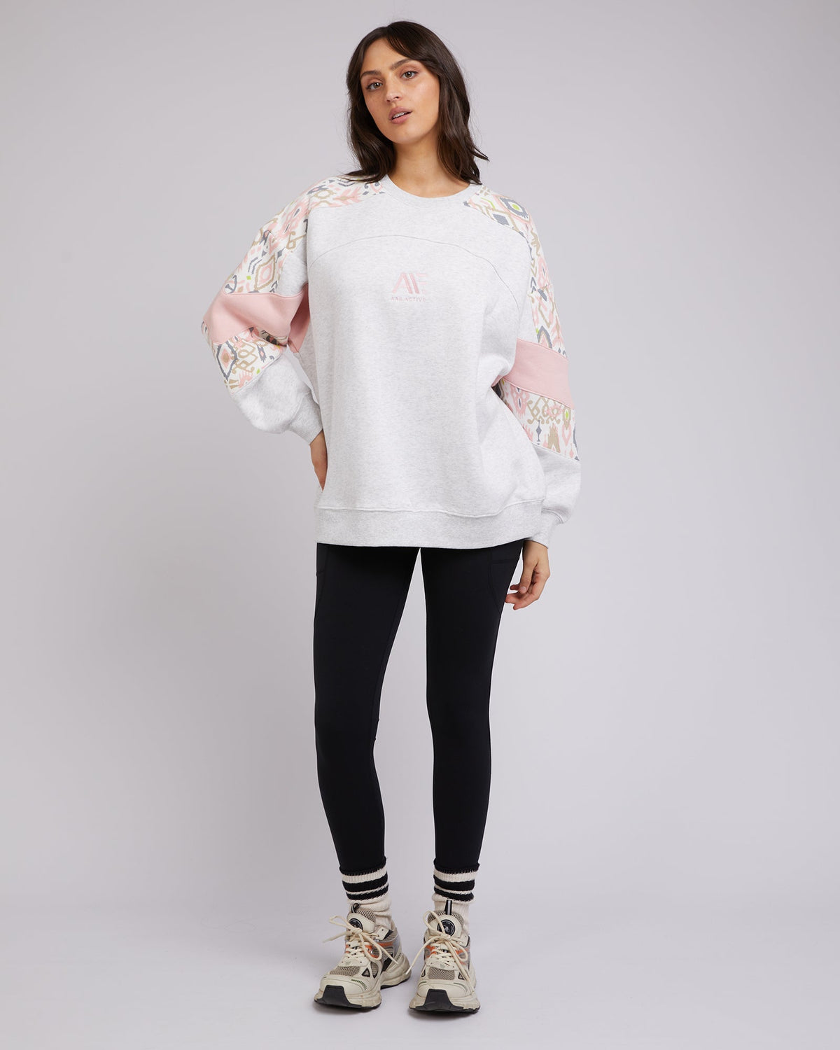 All About Eve-Base Panelled Crew Snow-Edge Clothing