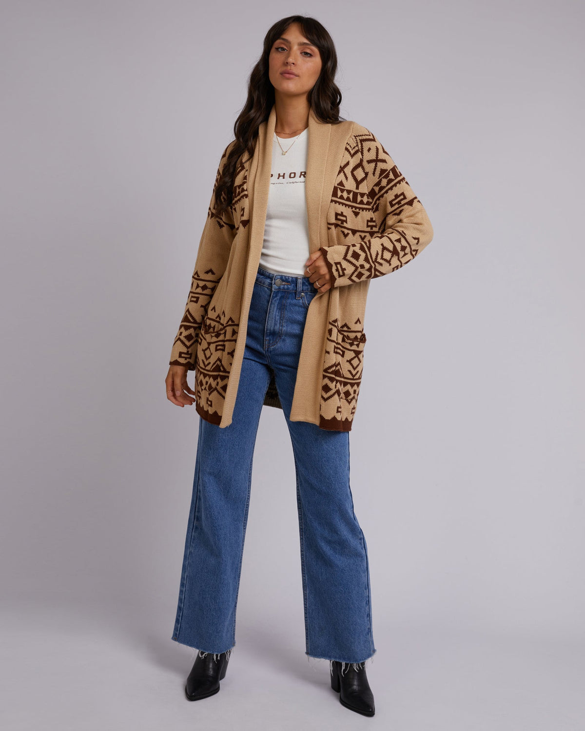 All About Eve-Betty Cardi Oatmeal-Edge Clothing