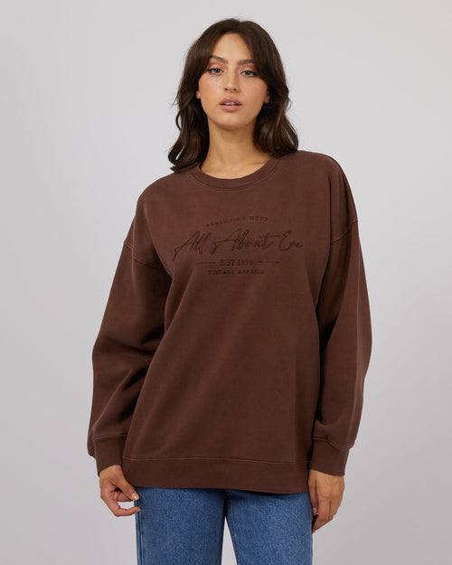 All About Eve-Classic Crew Brown-Edge Clothing