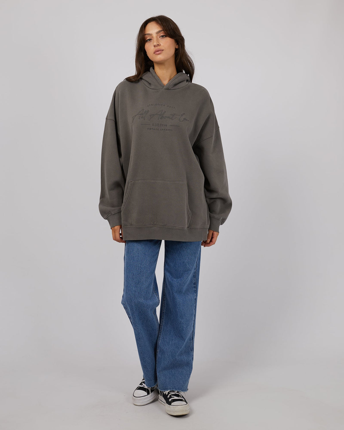 All About Eve-Classic Hoodie Charcoal-Edge Clothing