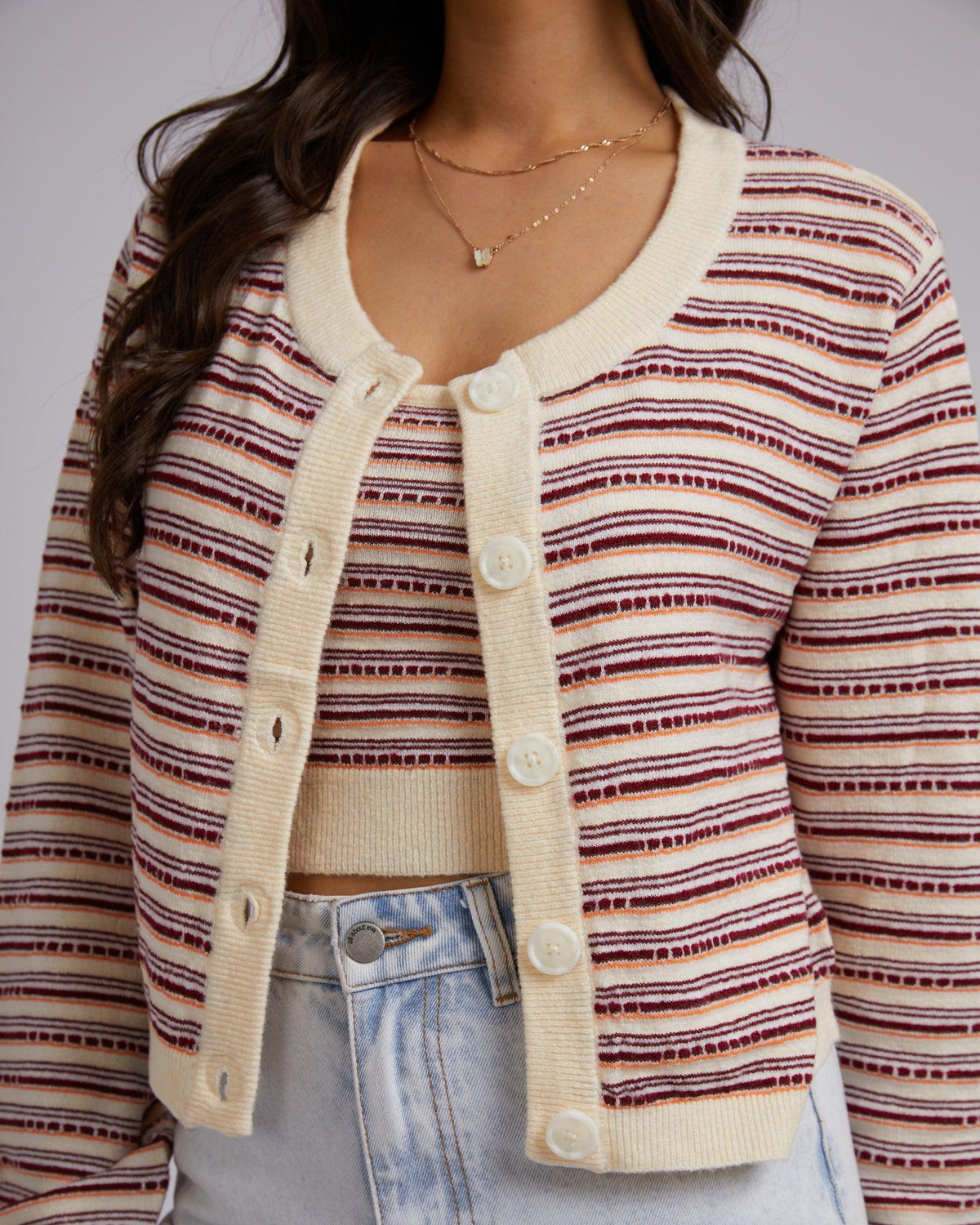All About Eve-Danny Knit Cardi Multicoloured-Edge Clothing