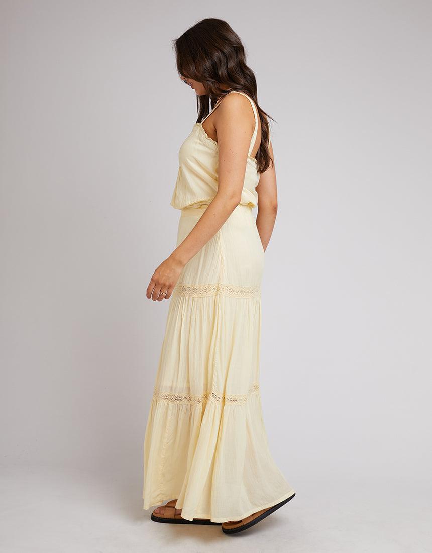 All About Eve-Denver Maxi Skirt Yellow-Edge Clothing