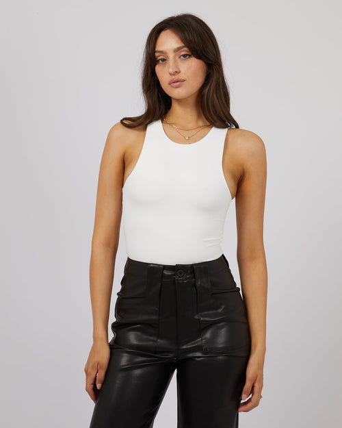 All About Eve-Eve Staple Bodysuit White-Edge Clothing