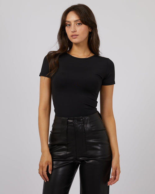 All About Eve-Eve Staple Top Black-Edge Clothing