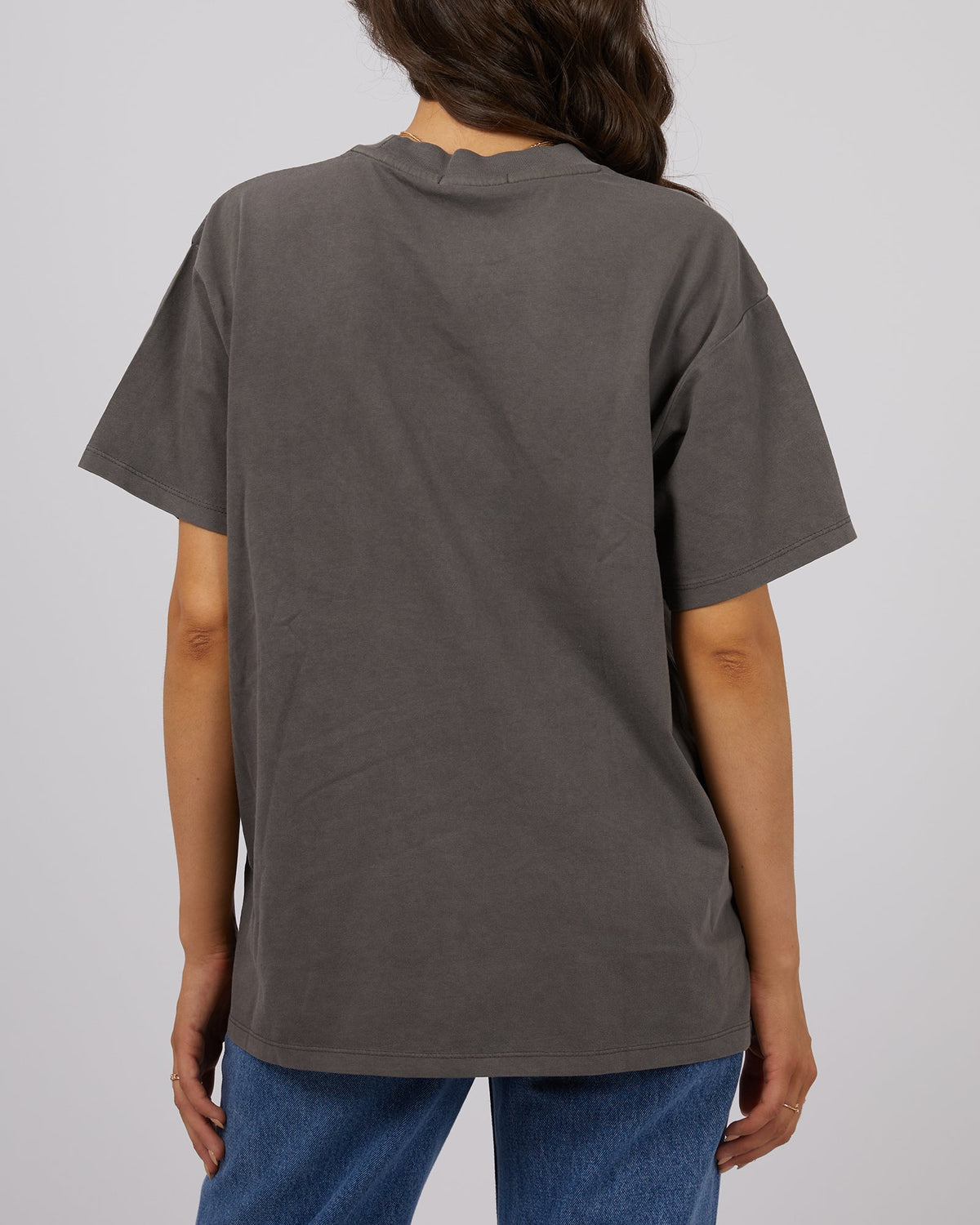 All About Eve-Fearless Oversized Tee Charcoal-Edge Clothing