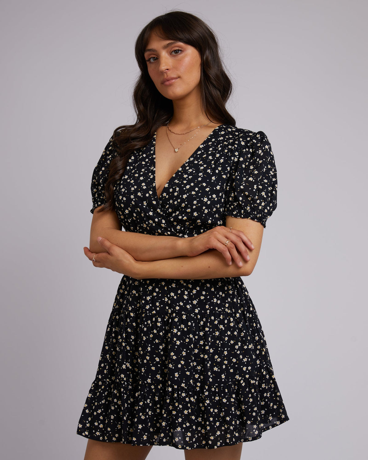 All About Eve-Lily Floral Print Mini Dress-Edge Clothing