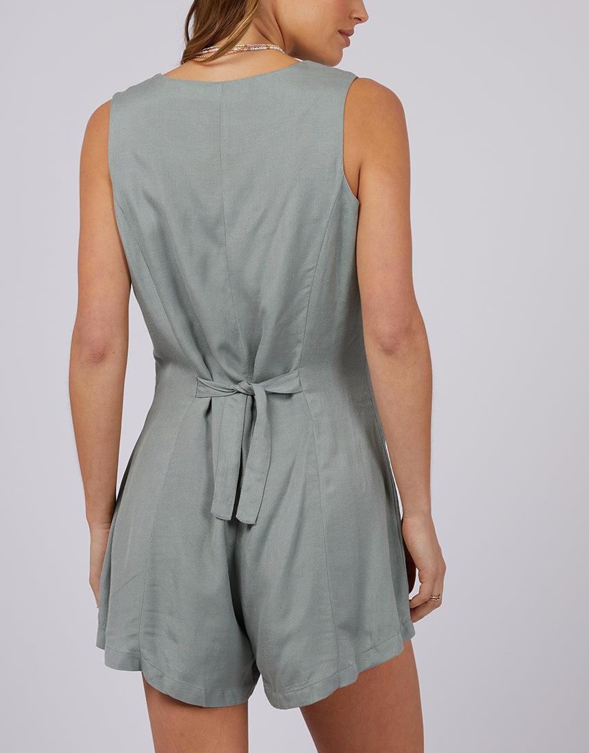 All About Eve-Natalia Playsuit Teal-Edge Clothing
