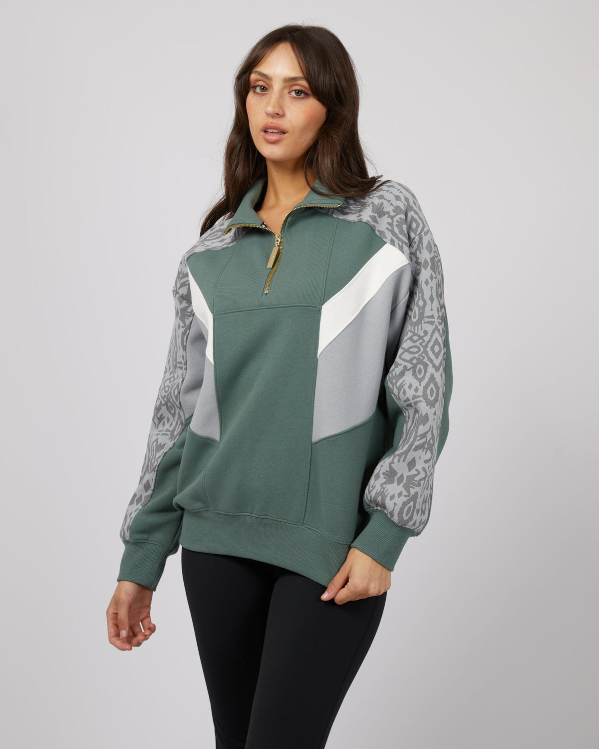 All About Eve-National Quarter Zip Green-Edge Clothing
