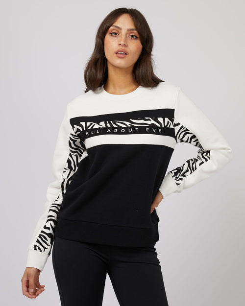 All About Eve-Parker Contrast Crew Black-Edge Clothing